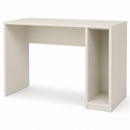 Bureau compact blanc cassé avec niche latérale 100x50x75 cm