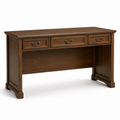 Bureau classique noyer avec trois tiroirs 135x60x76 cm