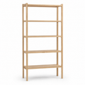 Bibliothèque scandinave chêne clair à cinq niveaux 80x30x180 cm