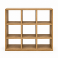 Bibliothèque modulable chêne naturel à neuf cases 110x30x110 cm