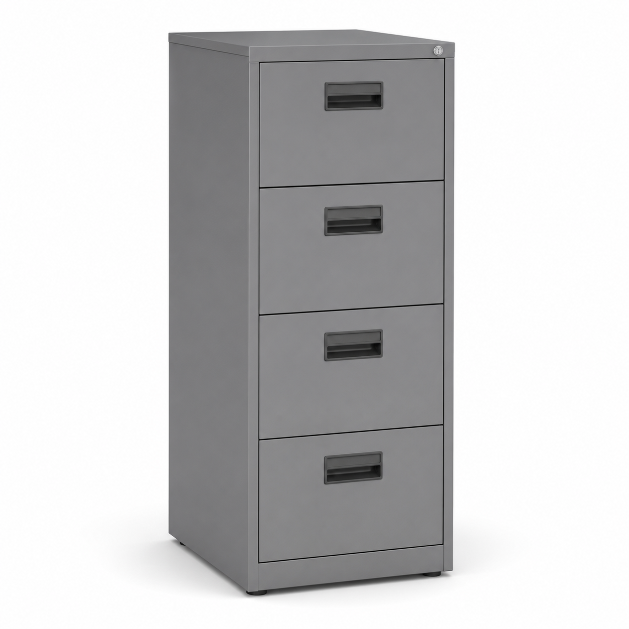Classeur vertical métal gris à quatre tiroirs 47x62x132 cm