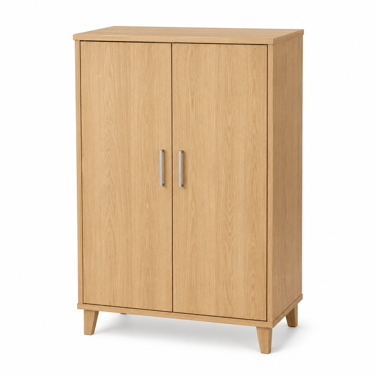 Meuble de classement chêne clair à portes battantes 80x40x120 cm