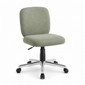 Chaise de bureau vert sauge pivotante sans accoudoirs 56x58x80-90 cm