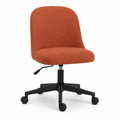 Chaise de bureau compacte terracotta à dossier courbé 58x60x84-94 cm