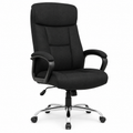 Fauteuil de bureau noir en tissu à dossier haut 67x70x108-118 cm