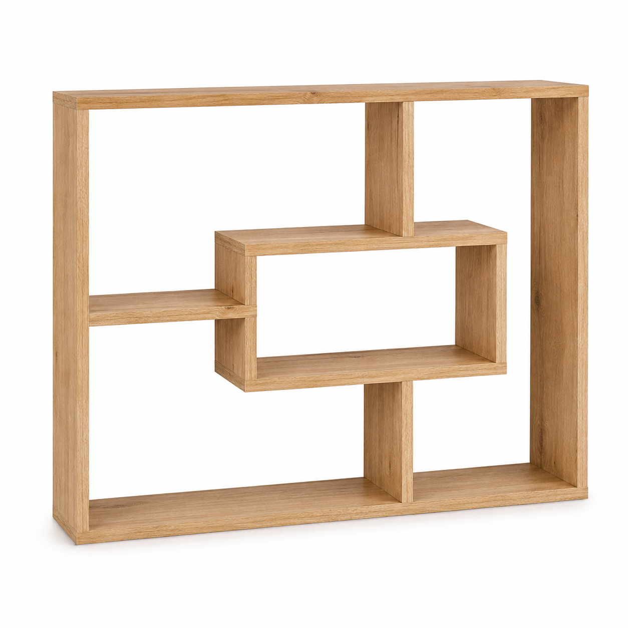Étagère murale asymétrique chêne naturel 85x20x65 cm